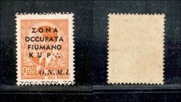 22258 OCCUPAZIONI - ZONA FIUMANO KUPA - 1941 - 50 Para (32c) Con Soprastampa ONMI Spostata A Destra - Gomma Integra - Ab - Autres & Non Classés