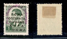 22261 OCCUPAZIONI - ZONA FIUMANO KUPA - 1941 – 1 Din ONMI (33b) – Soprastampa In Alto (100) - Autres & Non Classés