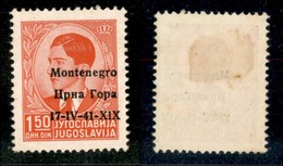 22274 OCCUPAZIONI - MONTENEGRO - 1941 – 1,50 Din (3pa) Errore X1X Con Soprastampa Spostata In Basso A Destra – Senza Gom - Andere & Zonder Classificatie