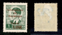 22304 OCCUPAZIONI - MONTENEGRO - 1942 – 1 Lira Su Din (50) – Nuovo Con Gomma (30) - Andere & Zonder Classificatie