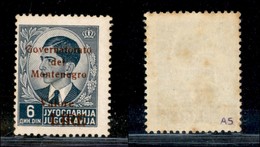 22308 OCCUPAZIONI - MONTENEGRO - 1942 – 6 Lire Su Din (56) – Gomma Integra (60) - Autres & Non Classés