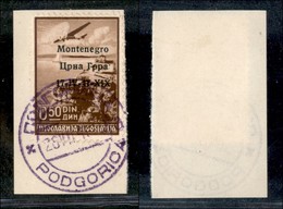 22316 OCCUPAZIONI - MONTENEGRO - 1941 – 50 Para (1 – Aerea) Usato Su Frammento - Autres & Non Classés