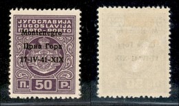 22343 OCCUPAZIONI - MONTENEGRO - 1941 – Segnatasse – 50 Para (1ga) – Errore X1X – Gomma Originale (60) - Autres & Non Classés