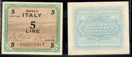 22356 OCCUPAZIONE ANGLO AMERICANA - SICILIA - AM Lire – 1943 – 5 Lire – Mai Circolato – Splendido - Andere & Zonder Classificatie