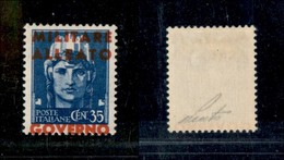 22361 OCCUPAZIONE ANGLO AMERICANA - NAPOLI - 1943 - 35 Cent (11f) - Soprastampa Fortemente Spostata In Alto - Nuovo Con  - Other & Unclassified