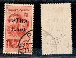 22374 OCCUPAZIONE JUGOSLAVA - ISTRIA - 1945 - 5 Lire Su 2,50 Bandiera (33) Usato - Raybaudi (320) - Sonstige & Ohne Zuordnung