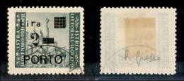 22410 OCCUPAZIONE JUGOSLAVA - ISTRIA E LITORALE SLOVENO - 1946 - Segnatasse - 2 Lire Su 1 (9d) Usato - R Di Lira Grande  - Andere & Zonder Classificatie