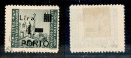 22412 OCCUPAZIONE JUGOSLAVA - ISTRIA E LITORALE SLOVENO - 1946 - Segnatasse - 4 Lire Su 1 (10a) Usato - Punto Tondo (40) - Altri & Non Classificati