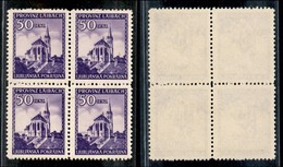 22435 OCCUPAZIONE TEDESCA - ALBANIA - 1945 – 50 Cent (40) In Quartina – Gomma Integra (40) - Andere & Zonder Classificatie