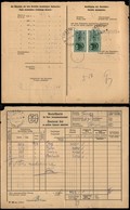 22439 OCCUPAZIONE TEDESCA - LUBIANA - 1945 - Foglio Di Recapito Per Vaglia - Assegni Postali - Affrancato Con 2 Pezzi De - Sonstige & Ohne Zuordnung