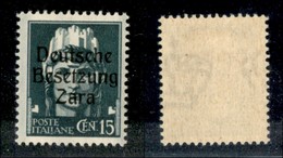 22450 OCCUPAZIONE TEDESCA - ZARA - 1943 – 15 Cent (3/I) – Gomma Originale (25) - Sonstige & Ohne Zuordnung