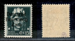 22451 OCCUPAZIONE TEDESCA - ZARA - 1943 – 15 Cent (3/Ie) – Soprastampa A Sinistra – Gomma Originale (350) - Sonstige & Ohne Zuordnung