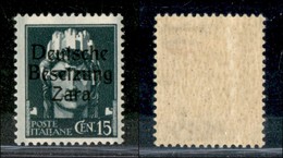 22452 OCCUPAZIONE TEDESCA - ZARA - 1943 – 15 Cent (3/II) – Gomma Originale (25) - Sonstige & Ohne Zuordnung