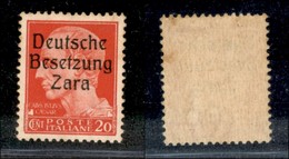 22454 OCCUPAZIONE TEDESCA - ZARA - 1943 – 20 Cent (4/I) – Gomma Integra (30) - Andere & Zonder Classificatie