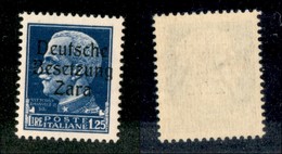 22457 OCCUPAZIONE TEDESCA - ZARA - 1943 – 1,25 Lire (10/I) – Gomma Integra (50) - Sonstige & Ohne Zuordnung