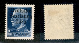 22459 OCCUPAZIONE TEDESCA - ZARA - 1943 – 1,25 Lire (10/II) – Gomma Originale (25) - Andere & Zonder Classificatie