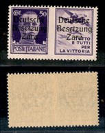 22476 OCCUPAZIONE TEDESCA - ZARA - 1943 – 50 Cent Aviazione (22/I) – Gomma Integra (60) - Sonstige & Ohne Zuordnung