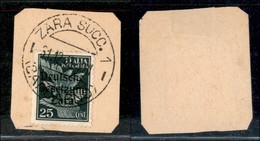 22511 OCCUPAZIONE TEDESCA - ZARA - 1943 - 25 Cent (1/I-Aerea) Usato Su Frammento - Andere & Zonder Classificatie