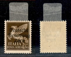 22518 OCCUPAZIONE TEDESCA - ZARA - 1943 - 50 Cent (2/I-Aerea) - Gomma Originale Con Prima Linguella (25) - Andere & Zonder Classificatie