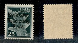 22522 OCCUPAZIONE TEDESCA - ZARA - 1943 - 25 Cent (2/II-Aerea) - Gomma Integra (50) - Autres & Non Classés