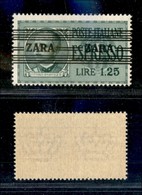 22559 OCCUPAZIONE TEDESCA - ZARA - 1943 - 1,25 Lire Espresso Soprastampato (E3) - Gomma Integra (50) - Andere & Zonder Classificatie