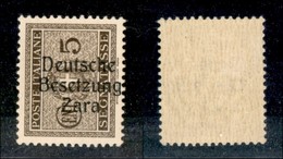 22561 OCCUPAZIONE TEDESCA - ZARA - 1943 - Segnatasse - 5 Cent (1c) - Soprastampa A Destra - Gomma Originale Con Leggera  - Autres & Non Classés