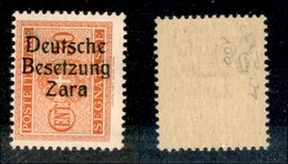 22566 OCCUPAZIONE TEDESCA - ZARA - 1943 - Segnatasse - 30 Cent (5l) Con A In Grassetto (pos.91) - Gomma Integra - Raybau - Andere & Zonder Classificatie