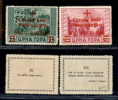 22581 OCCUPAZIONE TEDESCA - MONTENEGRO - 1944 - Soprastampati (21/22) - 2 Valori Con Gomma Integra (160) - Autres & Non Classés