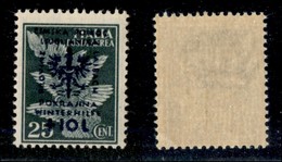 22586 OCCUPAZIONE TEDESCA - LUBIANA - 1944 - 25 Cent + 10 Lire (20) - Gomma Integra (40) - Sonstige & Ohne Zuordnung