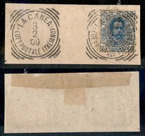 22632 UFFICI POSTALI ESTERO - LA CANEA - La Canea 3.2.00 - 25 Cent (62-Regno) Su Frammento - Sonstige & Ohne Zuordnung