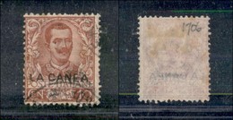 22639 UFFICI POSTALI ESTERO - LA CANEA - 1905 - 10 Cent Floreale Soprastampato (6) - Usato (450) - Andere & Zonder Classificatie