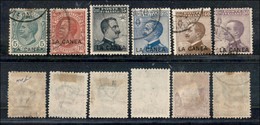 22644 UFFICI POSTALI ESTERO - LA CANEA - 1907/1912 - Leoni + Michetti Soprastampati (14/19) - Serie Completa Di 6 Valori - Autres & Non Classés