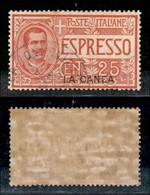 22648 UFFICI POSTALI ESTERO - LA CANEA - 1906 - Espressi - 25 Cent (1) Usato - Molto Bello (40) - Andere & Zonder Classificatie