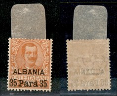 22649 UFFICI POSTALI ESTERO - ALBANIA - 1902 - 35 Para Su 20 Cent (3) - Gomma Originale - Ben Centrato - Molto Bello - Andere & Zonder Classificatie