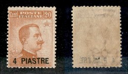 22693 UFFICI POSTALI ESTERO - COSTANTINOPOLI - 1921 - 4 Piastre Su 20 Cent (30) - Gomma Originale (120) - Andere & Zonder Classificatie