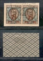 22712 UFFICI POSTALI ESTERO - COSTANTINOPOLI - 1922 - Due 7 1/2 Piastre Su 1 Lira Floreale (64/64c) - Uno Con Varietà PI - Sonstige & Ohne Zuordnung