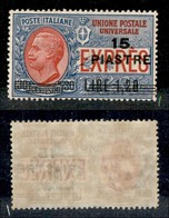 22720 UFFICI POSTALI ESTERO - COSTANTINOPOLI - 1922 - Espressi - 15 Piastre Su 1,20 Lire Su 30 Cent (1) - Gomma Integra  - Sonstige & Ohne Zuordnung