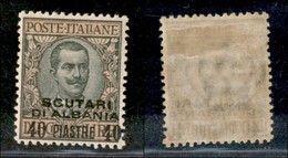 22749 UFFICI POSTALI ESTERO - SCUTARI D'ALBANIA - 1911 - 40 Para Su 10 Lire (8) - Gomma Originale Ottimamente Centrato - - Sonstige & Ohne Zuordnung