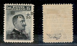 22750 UFFICI POSTALI ESTERO - SCUTARI D'ALBANIA - 1916 - 30 Para Su 20 Cent Su 15 (10 Varietà) - Soprastampa Obliqua - G - Sonstige & Ohne Zuordnung