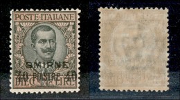 22751 UFFICI POSTALI ESTERO - SMIRNE - 1911 - 40 Piastre Su 10 Lire (8) - Gomma Integra -molto Bello (62) - Andere & Zonder Classificatie