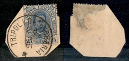 22762 UFFICI POSTALI ESTERO - TRIPOLI DI BARBERIA - Tripoli Di Barberia 28.4.01 (P.ti 7) - 25 Cent (62-Regno) Su Frammen - Sonstige & Ohne Zuordnung