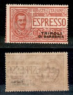 22769 UFFICI POSTALI ESTERO - TRIPOLI DI BARBERIA - 1909 - Espressi - 25 Cent (1 Varietà) Con Doppia Soprastampa (una In - Autres & Non Classés