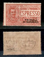 22769 UFFICI POSTALI ESTERO - TRIPOLI DI BARBERIA - 1909 - Espressi - 25 Cent (1 Varietà) Con Doppia Soprastampa (una In - Sonstige & Ohne Zuordnung