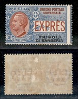 22771 UFFICI POSTALI ESTERO - TRIPOLI DI BARBERIA - 1909 - Espressi - 30 Cent (2 Varietà) Con Doppia Soprastampa (una In - Sonstige & Ohne Zuordnung