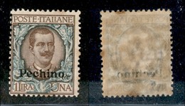 22784 UFFICI POSTALI IN CINA - PECHINO - 1917 - 1 Lira (15) - Gomma Integra - Punti Gialli Sulla Dentellatura (125) - Sonstige & Ohne Zuordnung