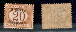 22838 UFFICI POSTALI IN CINA - TIENTSIN - 1918 - Segnatasse - 8 Cent Su 20 (6) - Gomma Originale (90) - Andere & Zonder Classificatie