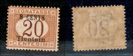 22838 UFFICI POSTALI IN CINA - TIENTSIN - 1918 - Segnatasse - 8 Cent Su 20 (6) - Gomma Originale (90) - Sonstige & Ohne Zuordnung