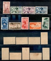 22926 COLONIE ITALIANE - EGEO - 1934 - Calcio Soprastampati (75/79+A34/A37) - Serie Completa Di 9 Valori - Nuovi Con Gom - Sonstige & Ohne Zuordnung