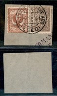 22946 COLONIE ITALIANE - EGEO - Cos – 2 Cent (1) + 1 Cent (68 – Regno) Su Frammento Del 8.11.17 - Andere & Zonder Classificatie