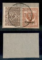 22965 COLONIE ITALIANE - EGEO - Piscopi – 2 Cent (1) + 1 Cent (68 – Regno) Su Frammento Del 1.9.17 - Andere & Zonder Classificatie